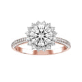 Round Lab-grown Diamond Bridal Ring — down