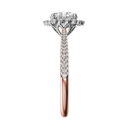 Round Lab-grown Diamond Bridal Ring — side