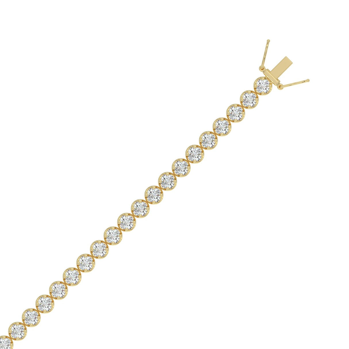 10K Yellow Gold, flat view