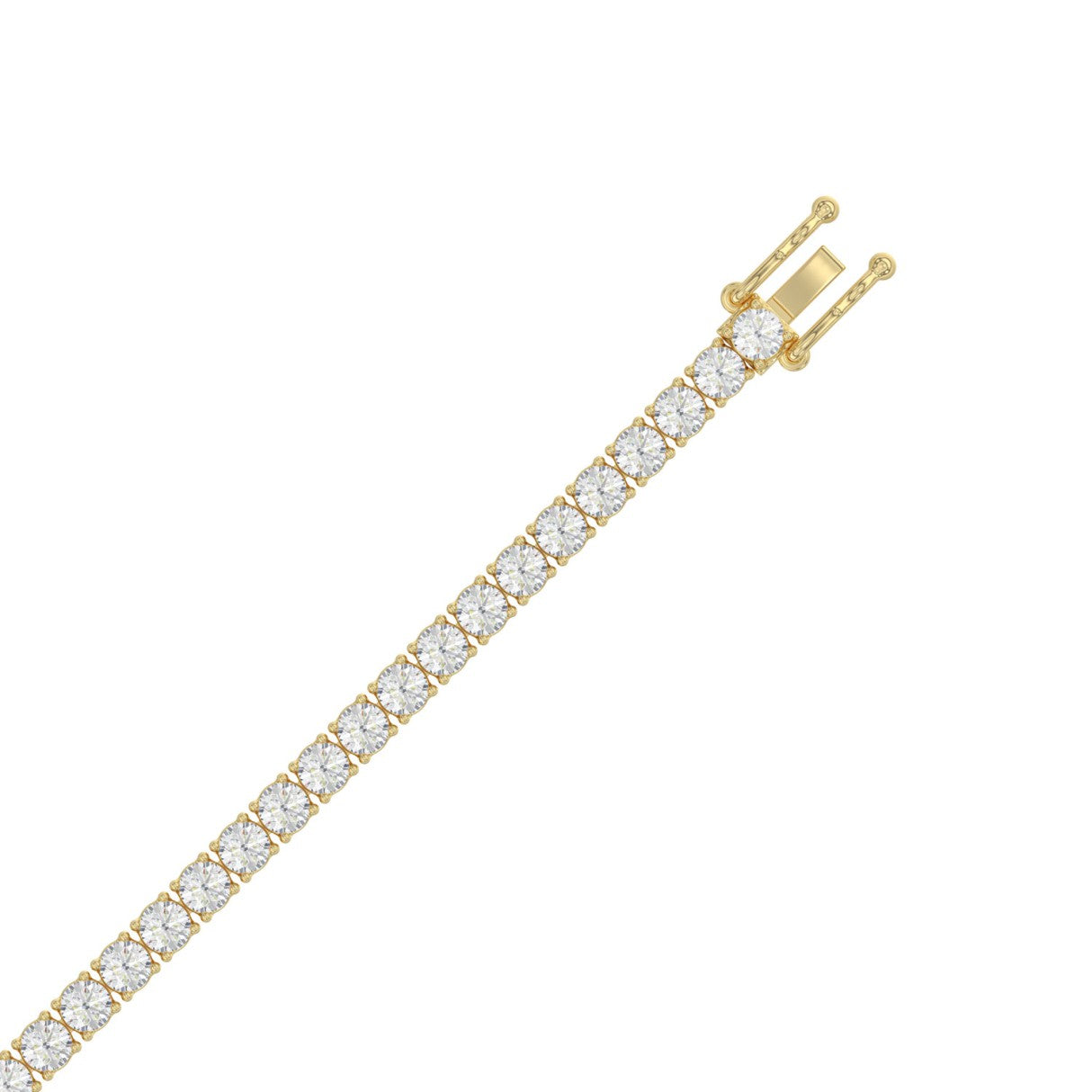10K Yellow Gold, flat view