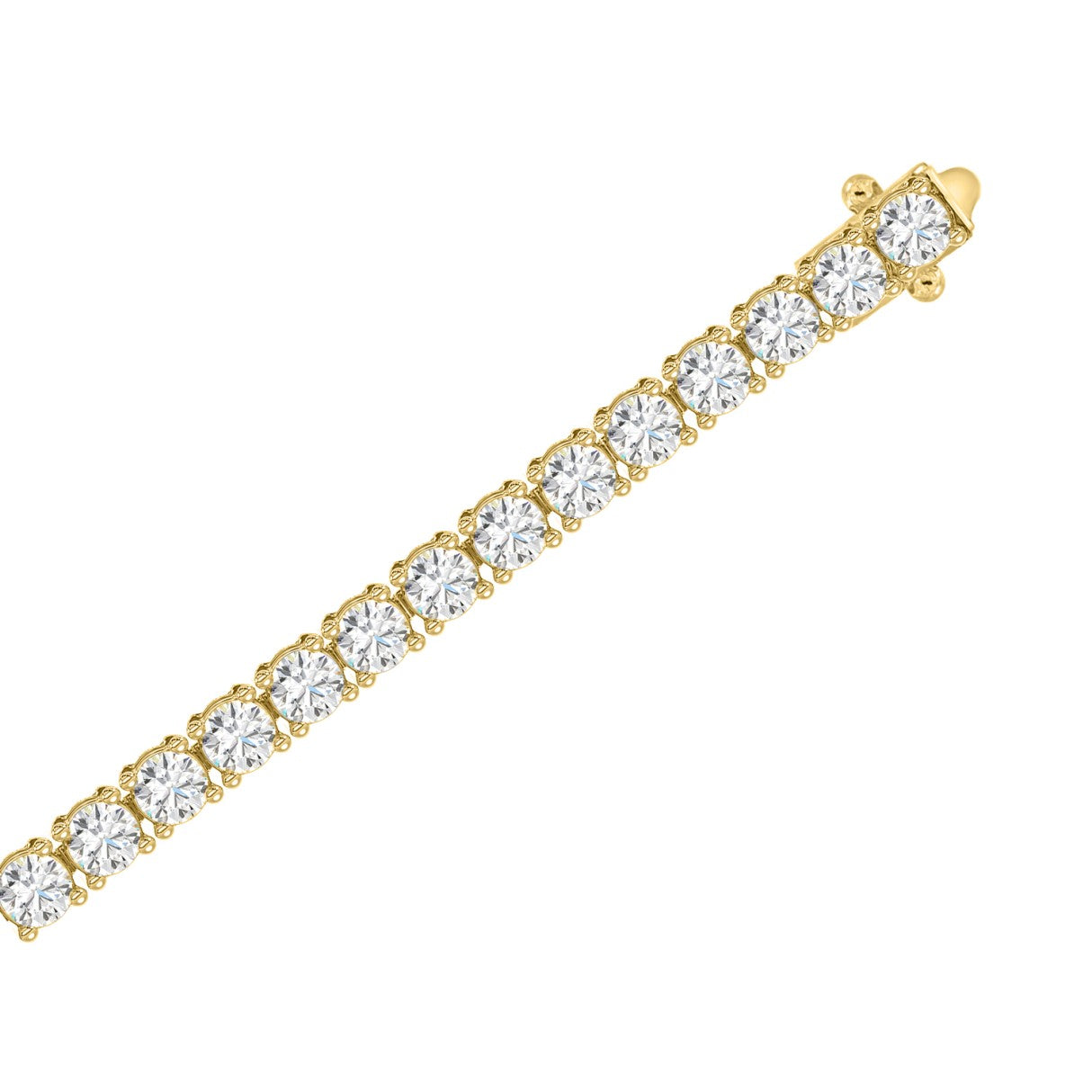 10K Yellow Gold, flat view